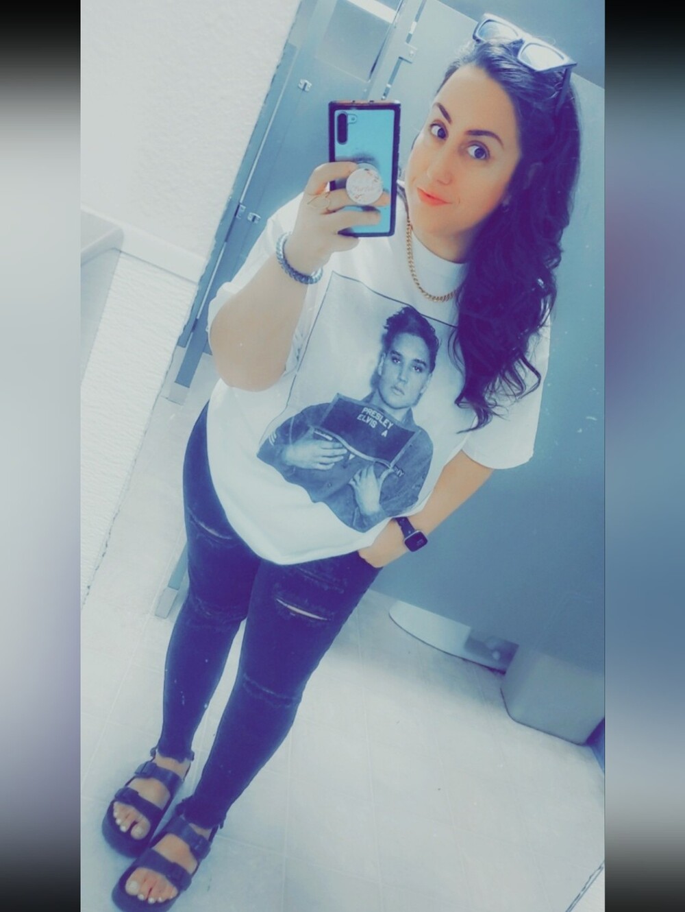 GUC American Apparel “Elvis Presley U.S.🇺🇸Army🫡Discharge Photo📸Graphic Tee” 2XL